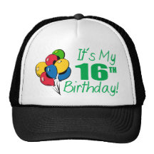 C'est mon 16ème anniversaire (les ballons) casquette de camionneur