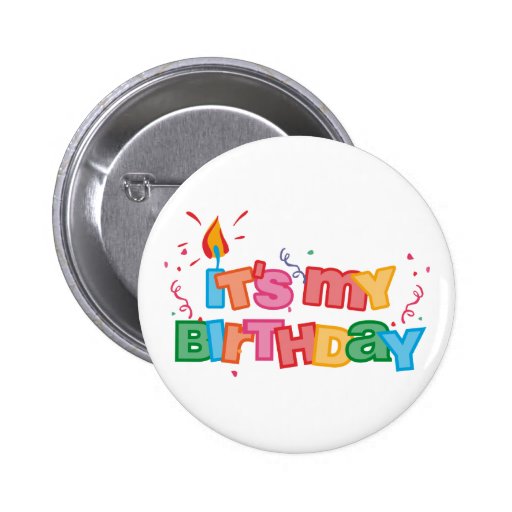C'est mon bouton de lettres d'anniversaire pin's