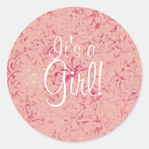 C'est un autocollant de baby shower de fille