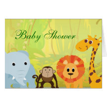 C'est un baby shower de jungle carte de vœux