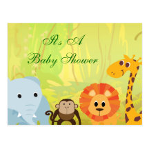 C'est un baby shower de jungle cartes postales