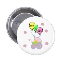 C'est un bouton de baby shower de fille pin's
