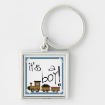 C'est un garçon ! Conception de train Porte-clé