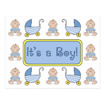 "C'est un garçon ! "Faire-part de naissance Carte Postale
