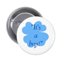 "C'est un garçon !" - (shamrock/trèfle) Badge