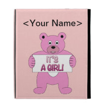 C'est un ours de rose de fille étui iPad folio