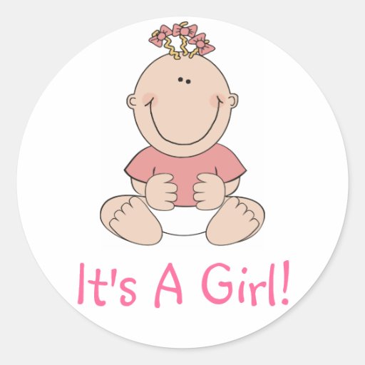 C'est une fille autocollant rond