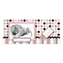 C'est une fille ! Carte grande de faire-part