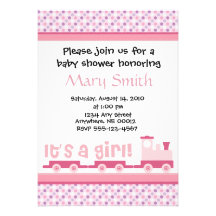 "C'est une fille !"  Invitation de baby shower de 