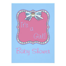 C'est une fille ! Invitations de baby shower