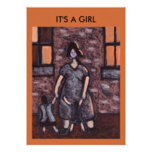 C'est UNE FILLE (la MATERNITÉ) Invitations Personnalisées