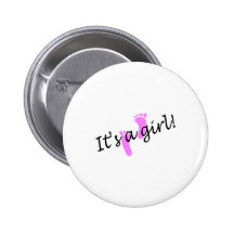 C'est une fille (les pieds roses) badges avec agrafe
