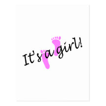 C'est une fille (les pieds roses) cartes postales