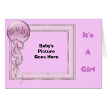 C'est une fille, rose de la vue du bébé cartes