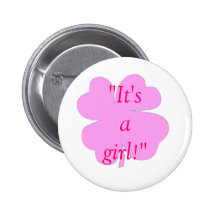 "C'est une fille !" - (shamrock/trèfle) Badge