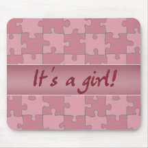 C'est une fille ! tapis de souris
