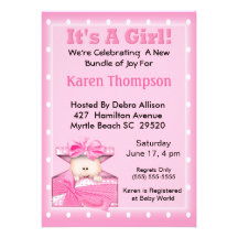 C'est une invitation de baby shower de fille