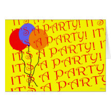 C'est une invitation de partie de ballons de parti cartes
