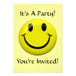 C'est une partie ! Invitation heureuse de visage