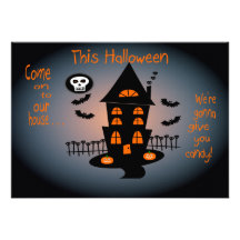 Cette invitation hantée par Halloween de partie de