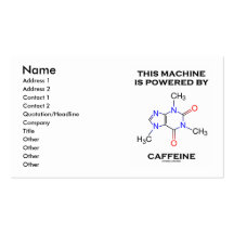 Cette machine est actionnée par la caféine (la mol cartes de visite personnelles