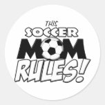 Cette maman Rules.png du football Adhésif Rond