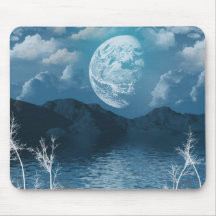 Chaîne de montagne bleue tapis de souris