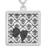 Chaîne sterling pendante d'arc d'argent noir de da pendentifs