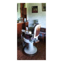 Chaise de coiffeur démodée photocarte personnalisée