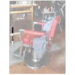 Chaise de coiffeur rouge