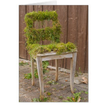 Chaise de mousse motif carte de vœux