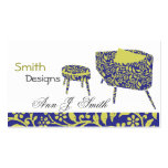 Chaises vintages mignonnes de beau design d'intéri modèles de cartes de visite