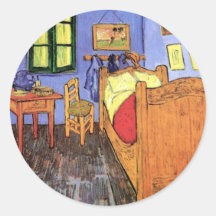Chambre à coucher de Van Gogh dans Arles Adhésif Rond