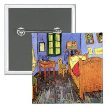 Chambre à coucher de Van Gogh dans le bouton d'Arl Badge Avec Épingle