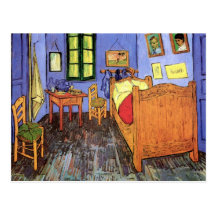 Chambre à coucher de Van Gogh en carte postale d'A