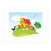 Chambre colorée carte postale
