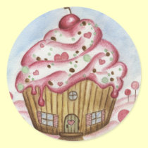 Chambre de petit gâteau autocollants