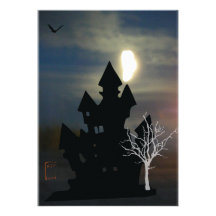 Chambre hantée Halloween Cartons D'invitation Personnalisés