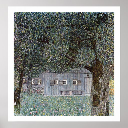 Chambres de ferme de ~ de Gustav Klimt Posters