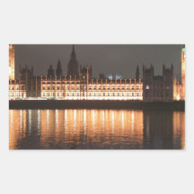 Chambres de Londres du Parlement Autocollants Rectangulaires