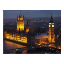 Chambres du Parlement, Big Ben, Westminster Carte Postale