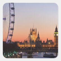 Chambres du Parlement et de l'oeil de Londres Adhésif