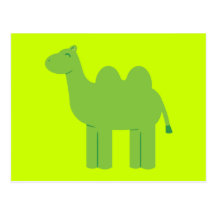 Chameau vert mignon cartes postales