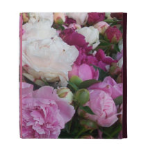 Champ de folio d'iPad de pivoines Coques iPad