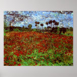 Champ de Van Gogh avec des beaux-arts des pavots ( Posters