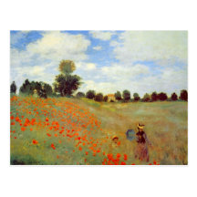Champ des pavots, Claude Monet Carte Postale