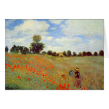 Champ des pavots, Claude Monet Cartes