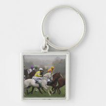 Champ Keychain de cheval de course Porte-clefs