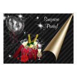Champagne monte en ballon la fête d'anniversaire n invitations personnalisées