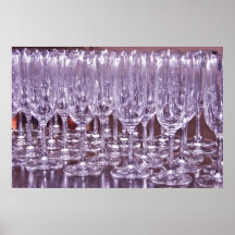 Champagne rose affiche